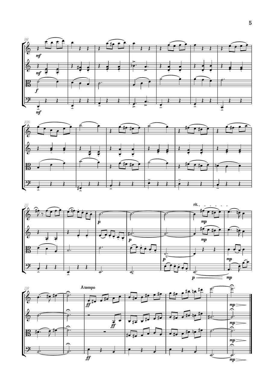 Merry-go-round Of Life String Quartet scores gallery preview page 5