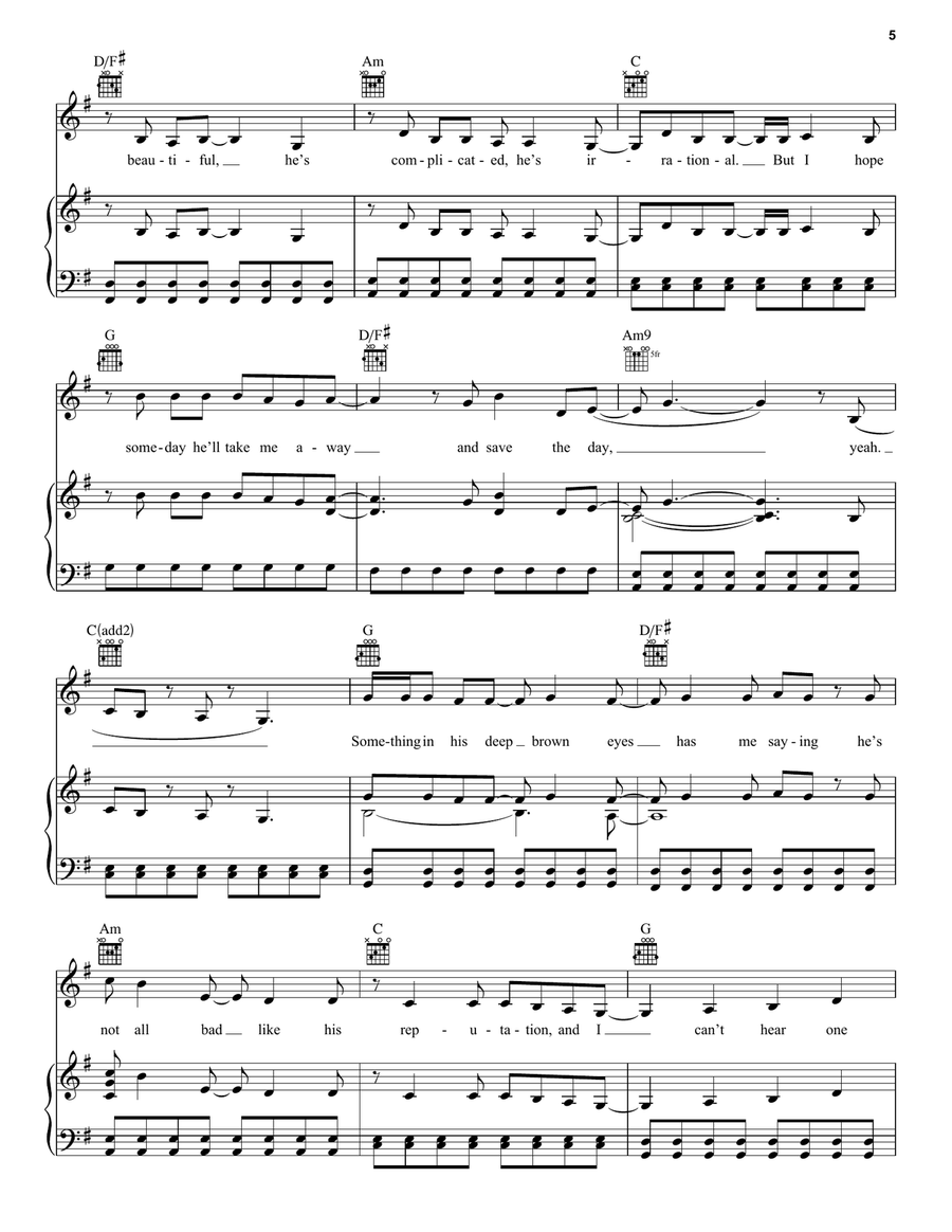 Superman (Taylor's Version) Piano, Vocal, Guitar scores gallery preview page 5
