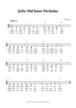Jolly Old Saint Nicholas - Lead Sheet (C Major) mini preview