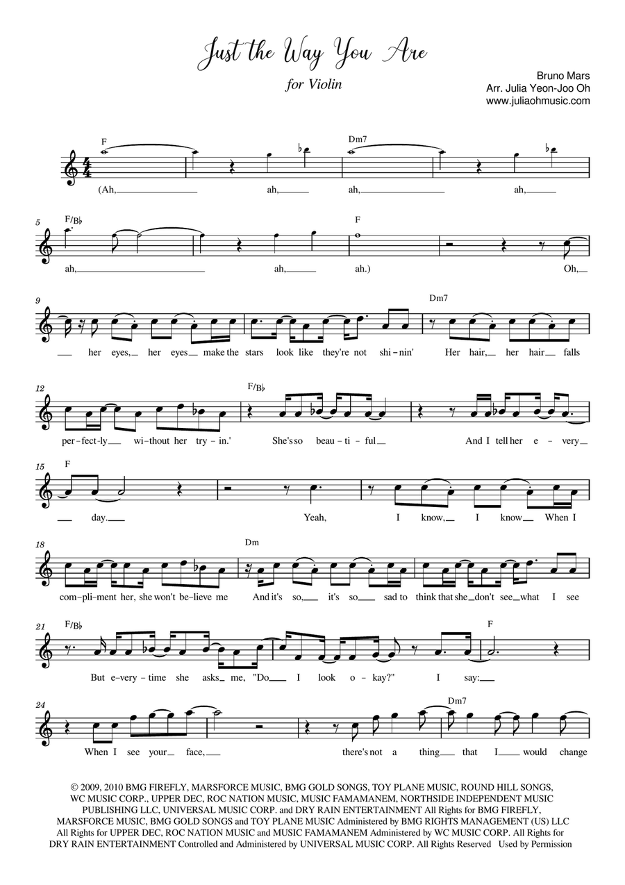 Just The Way You Are Just The Way You Are Violin Solo scores gallery preview page 2