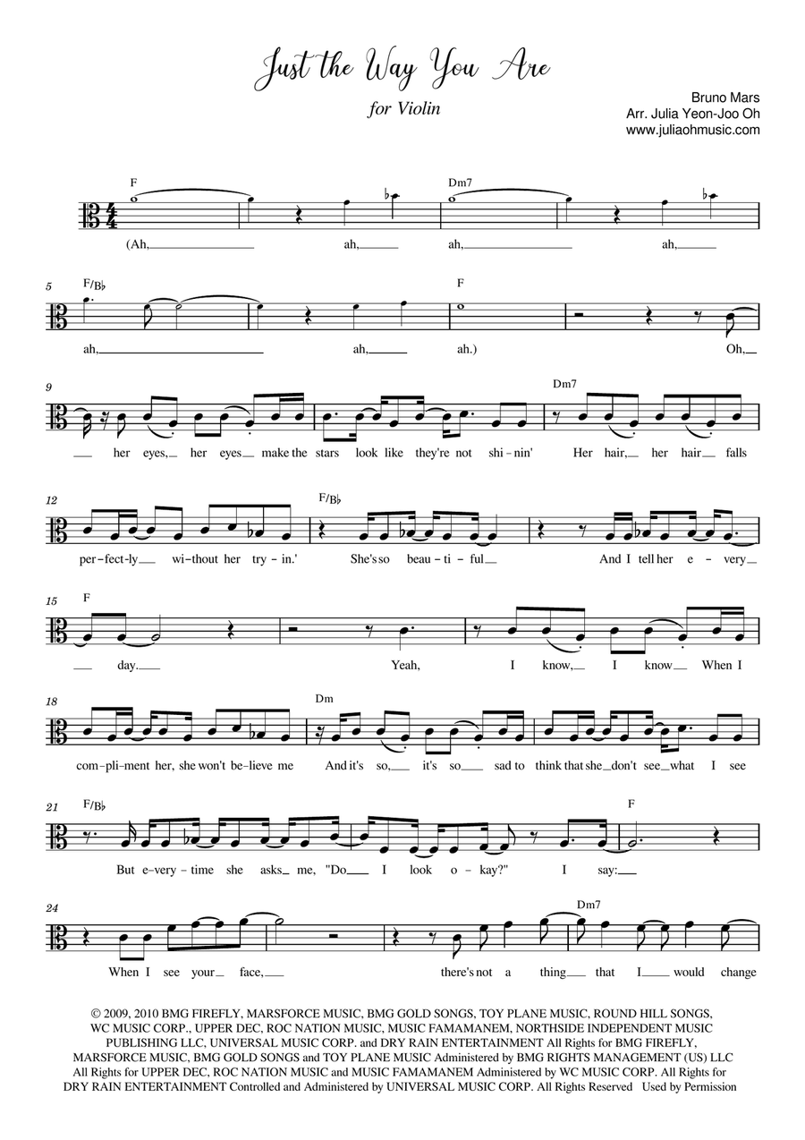 Just The Way You Are Just The Way You Are Viola Solo scores gallery preview page 2