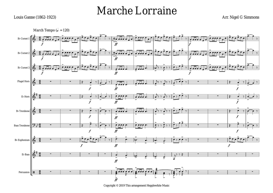 Marche Lorraine Marche Lorraine Brass Ensemble scores gallery preview page 3