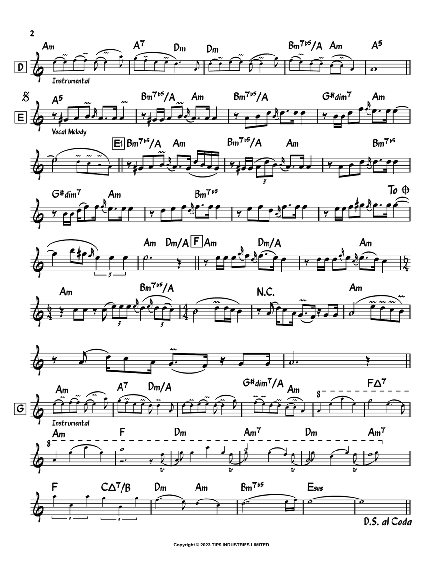 Taal Se Taal Taal Se Taal B-Flat Trumpet scores gallery preview page 2