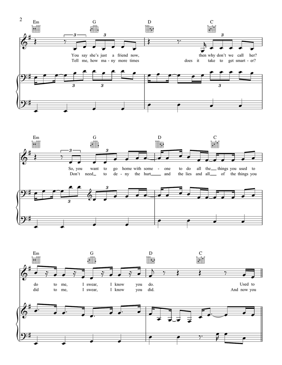 Ciao Adios Ciao Adios Piano, Vocal, Guitar scores gallery preview page 2