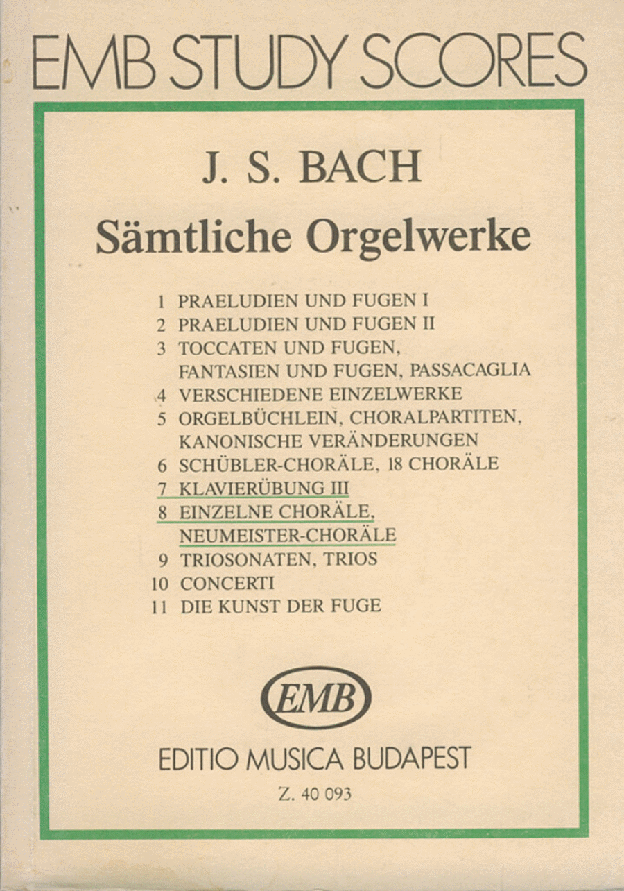 Sämtliche Orgelwerke IV Klavierübung III, Separat Organ scores gallery preview page 1