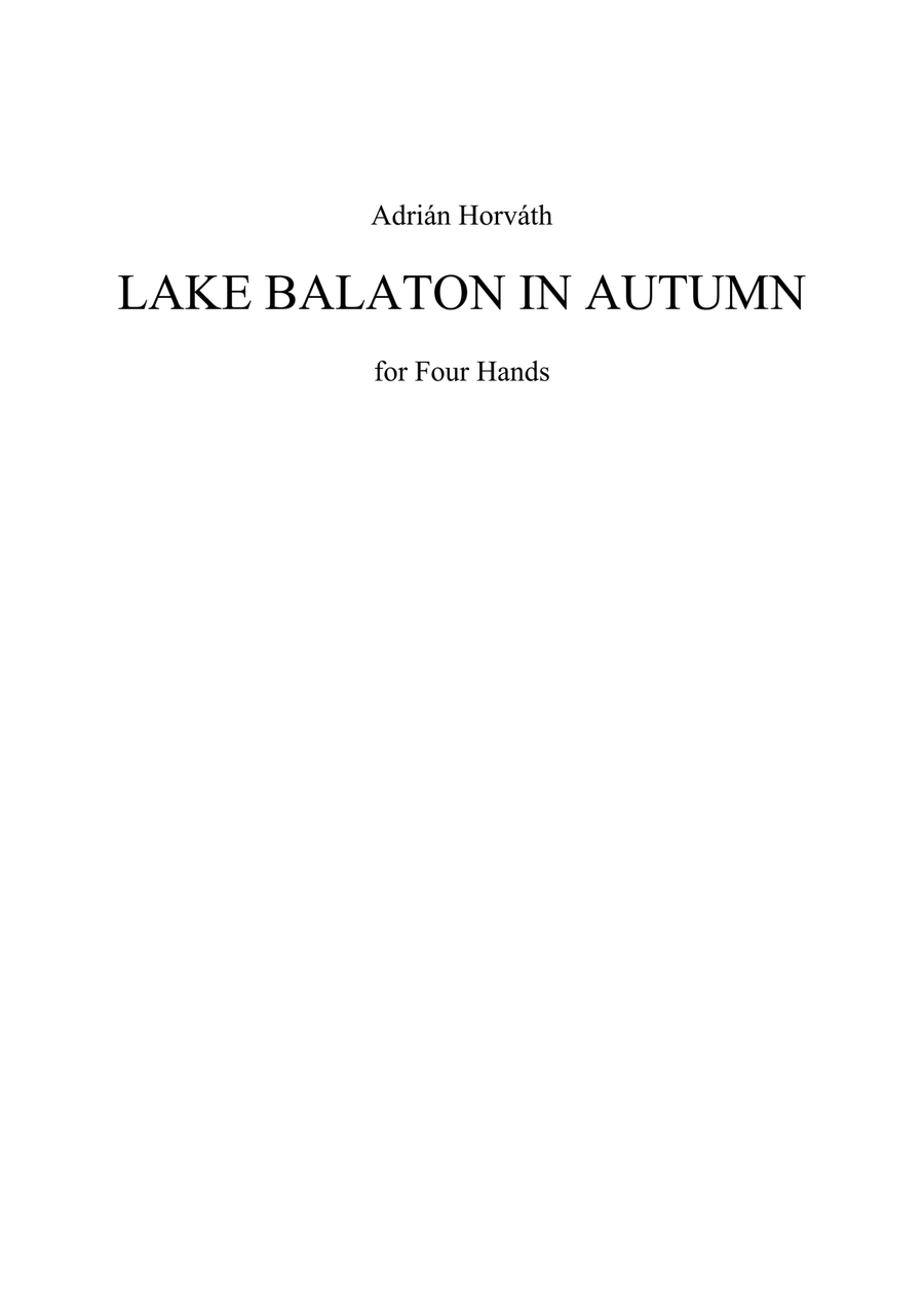 Lake Balaton in Autumn Lake Balaton in Autumn 1 Piano, 4-Hands scores gallery preview page 3