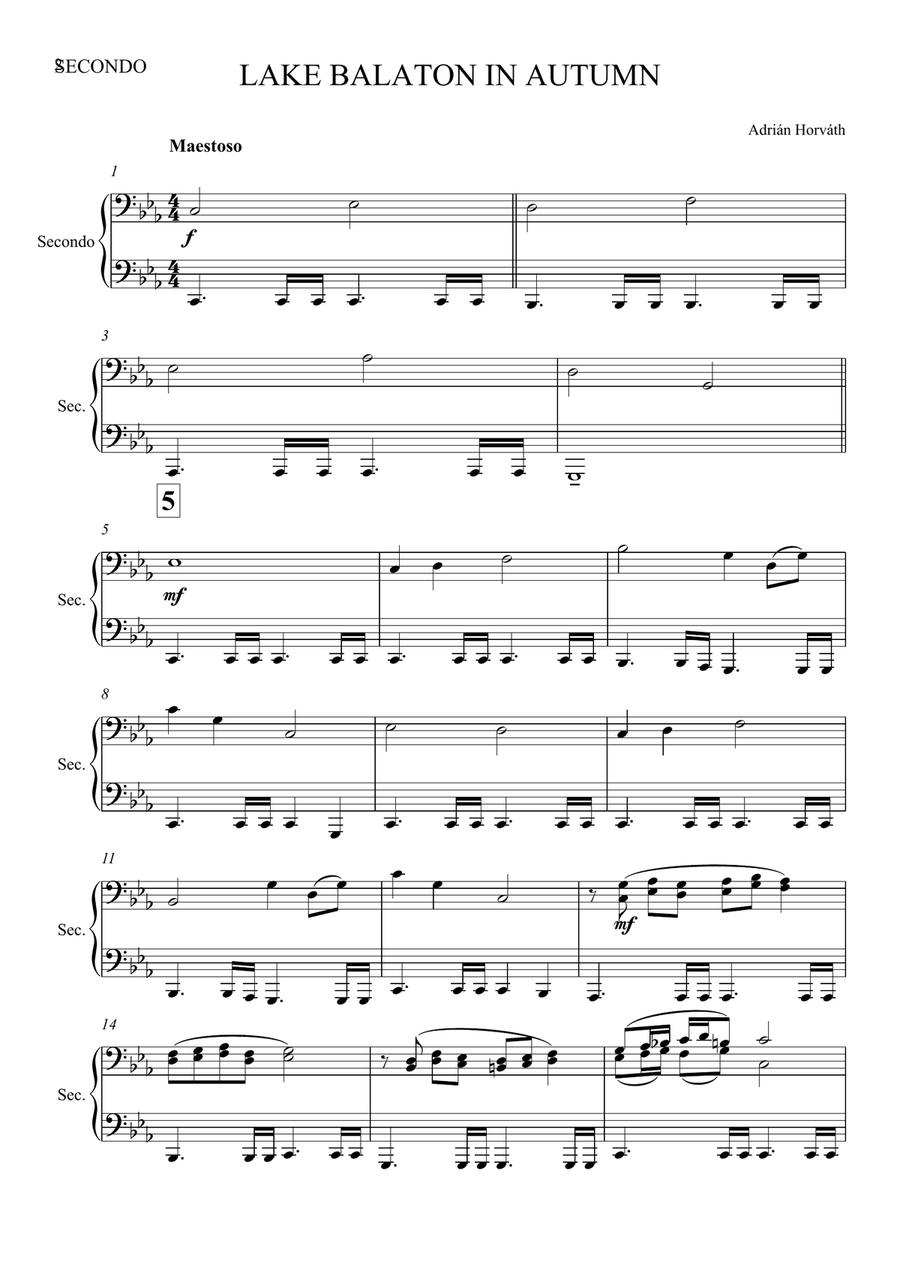 Lake Balaton in Autumn Lake Balaton in Autumn 1 Piano, 4-Hands scores gallery preview page 4