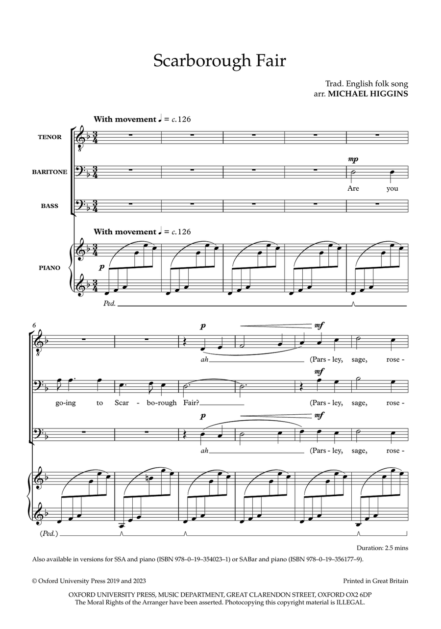 Scarborough Fair Scarborough Fair 3-Part scores gallery preview page 2