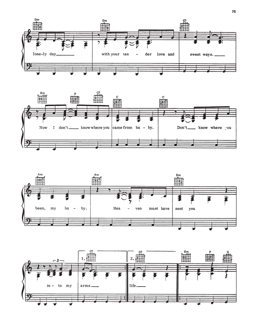 Heaven Must Have Sent You Piano, Vocal, Guitar scores gallery preview page 2