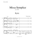 Missa Semplice (2003) for SATB Chorus and Piano