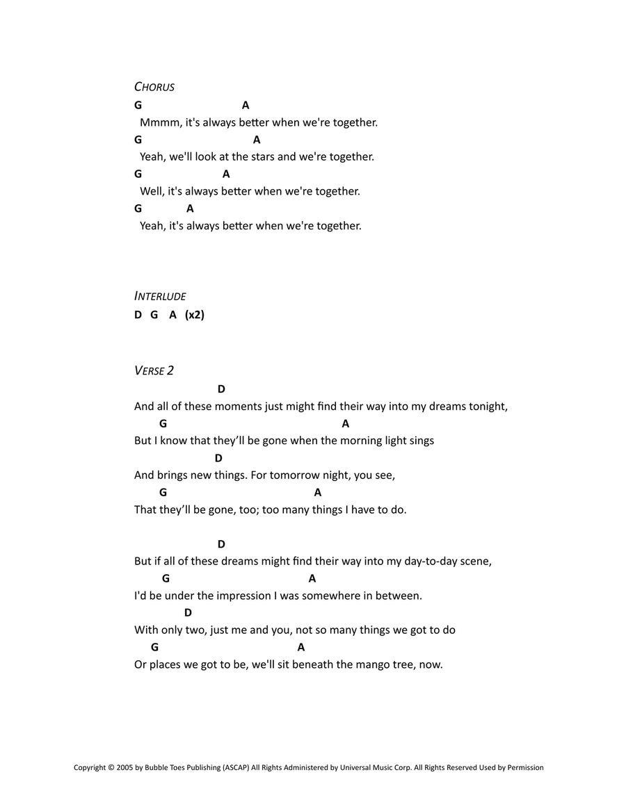 Better Together Better Together Acoustic Guitar scores gallery preview page 2