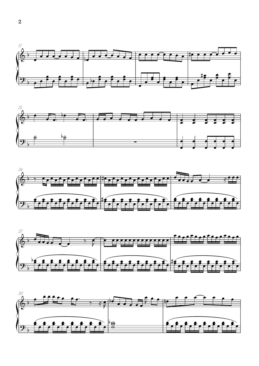 Vampire Piano Solo scores gallery preview page 2