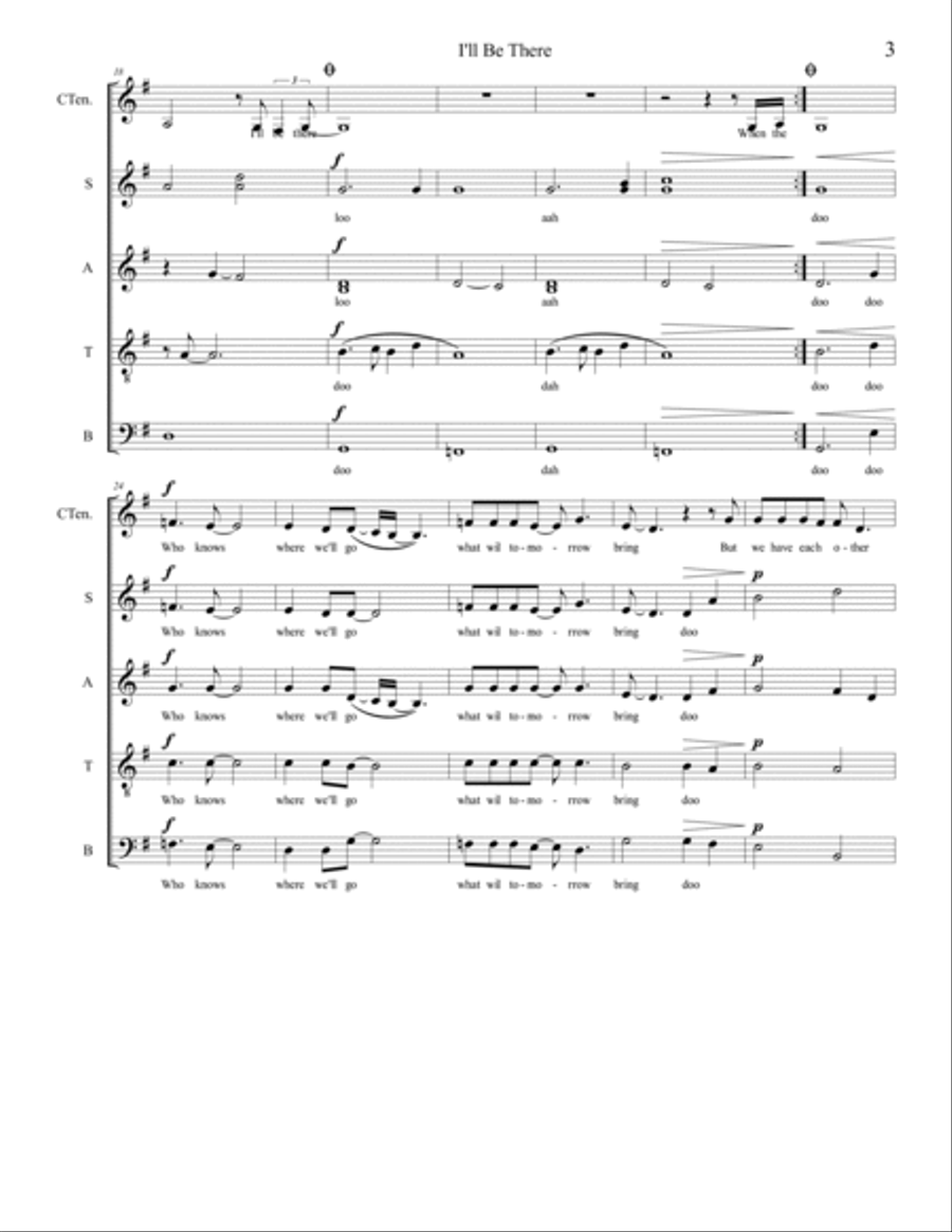 I'll be there Choir scores gallery preview page 3