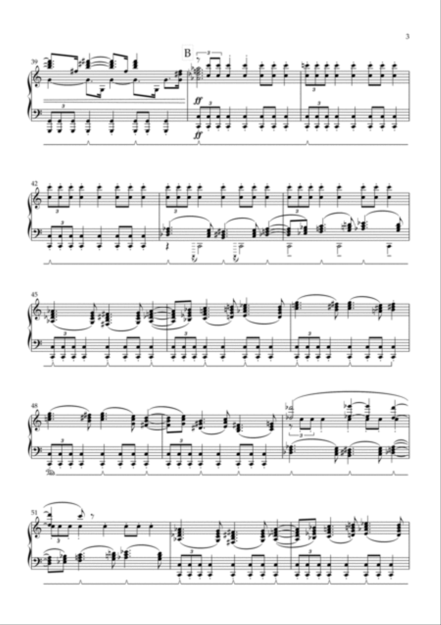 Mars (from 'The Planets') Piano Solo scores gallery preview page 3