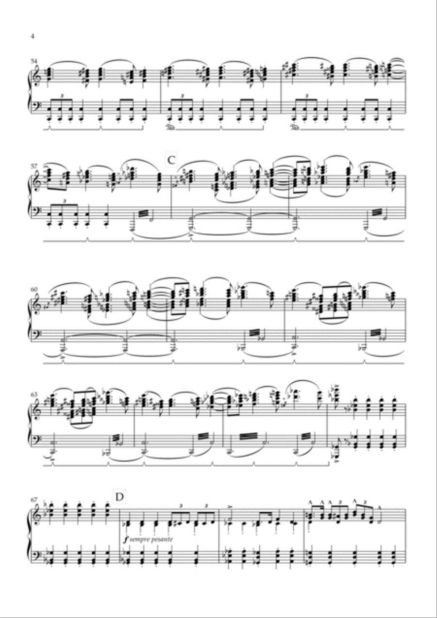 Mars (from 'The Planets') Piano Solo scores gallery preview page 4