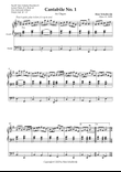 Cantabile n° 1 for Organ, Opus 17
