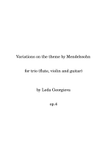 Leda Georgieva - variations on the theme by Mendelssohn