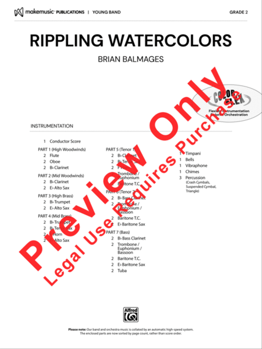 Rippling Watercolors Rippling Watercolors Concert Band scores gallery preview page 2