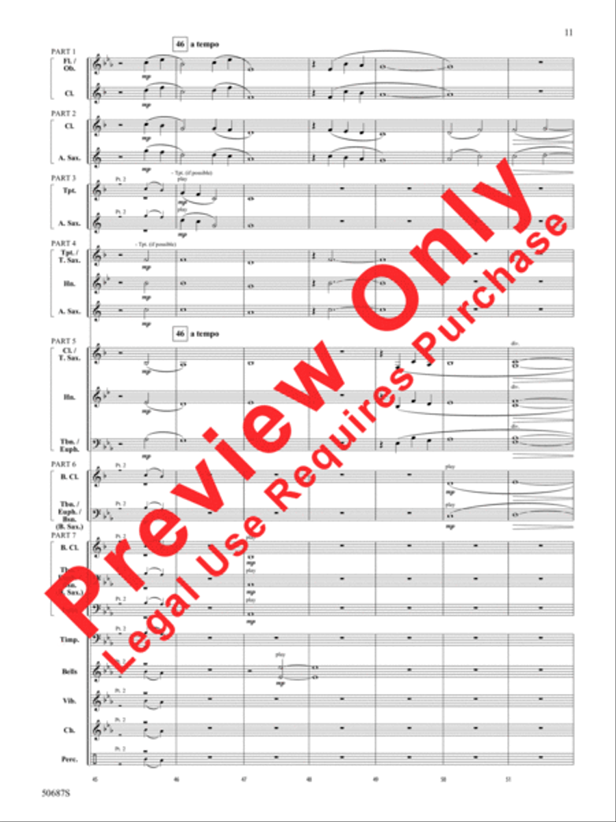 Rippling Watercolors Rippling Watercolors Concert Band scores gallery preview page 12