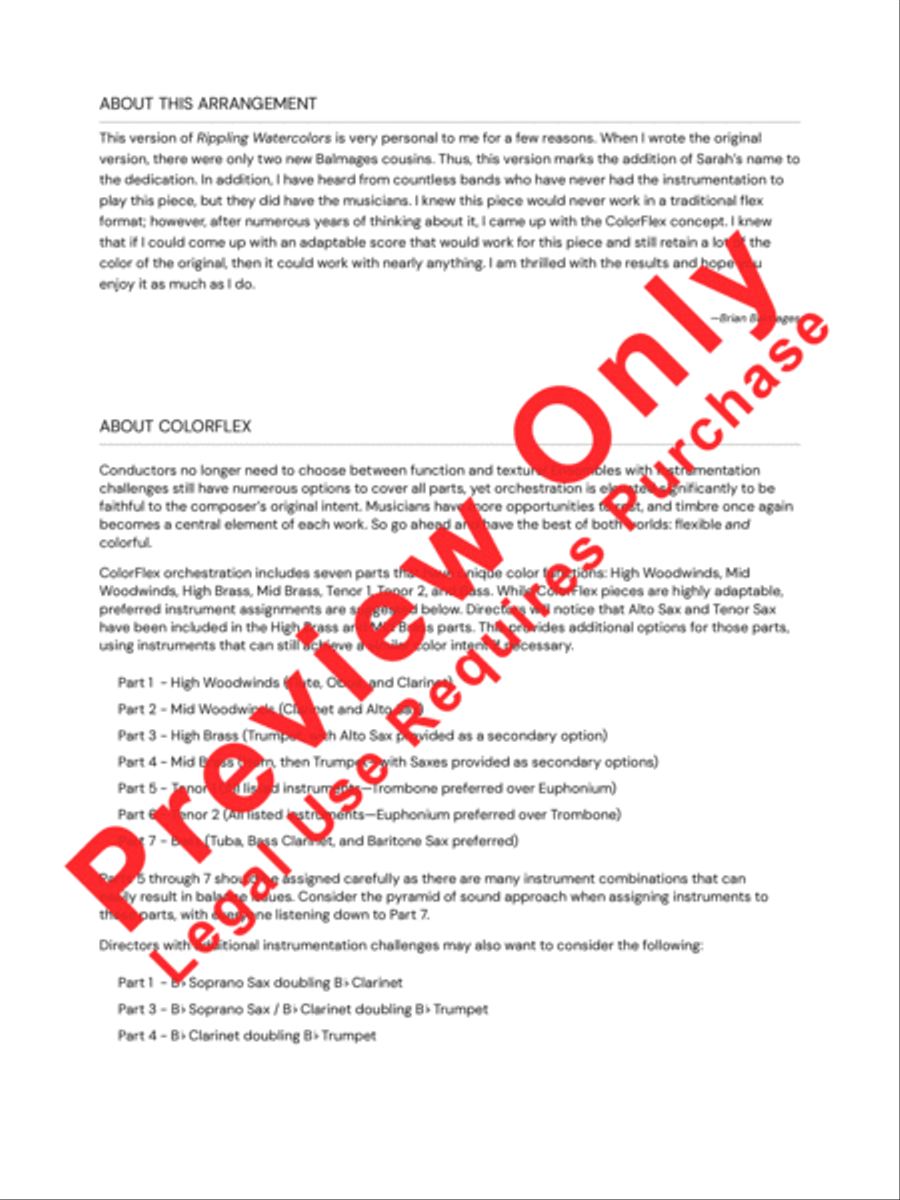 Rippling Watercolors Rippling Watercolors Concert Band scores gallery preview page 4