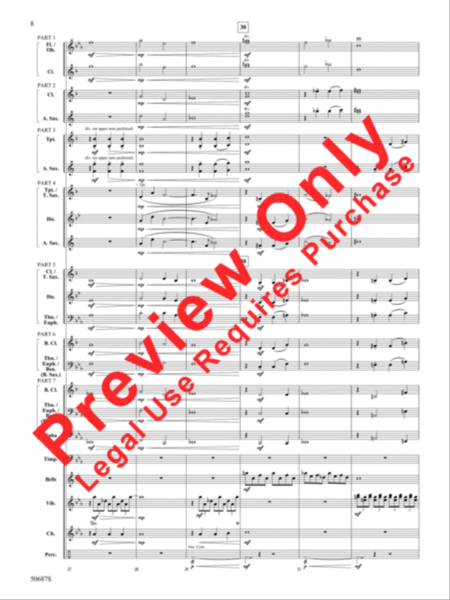 Rippling Watercolors Rippling Watercolors Concert Band scores gallery preview page 9
