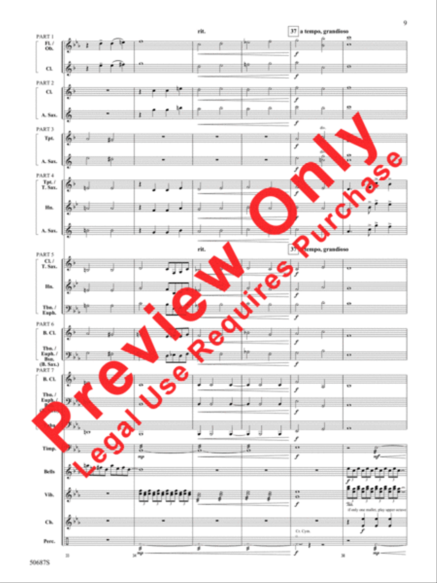 Rippling Watercolors Rippling Watercolors Concert Band scores gallery preview page 10