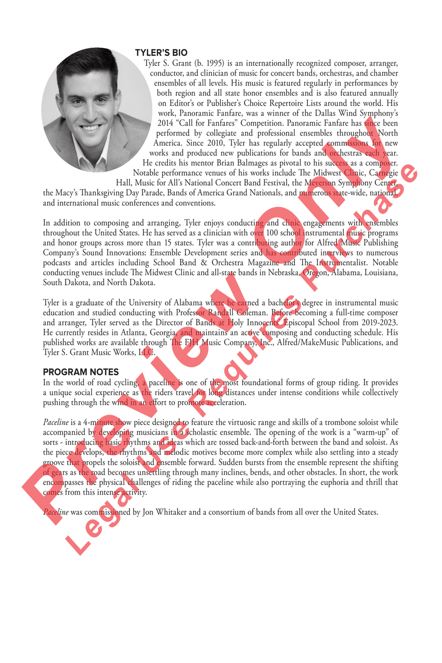 Paceline Paceline Concert Band scores gallery preview page 2