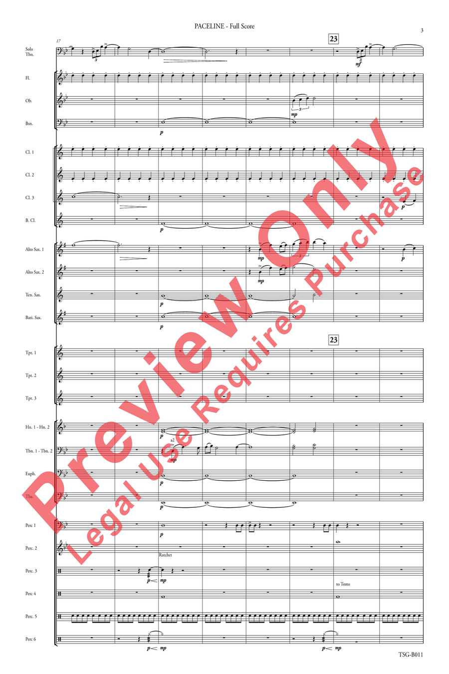 Paceline Paceline Concert Band scores gallery preview page 5