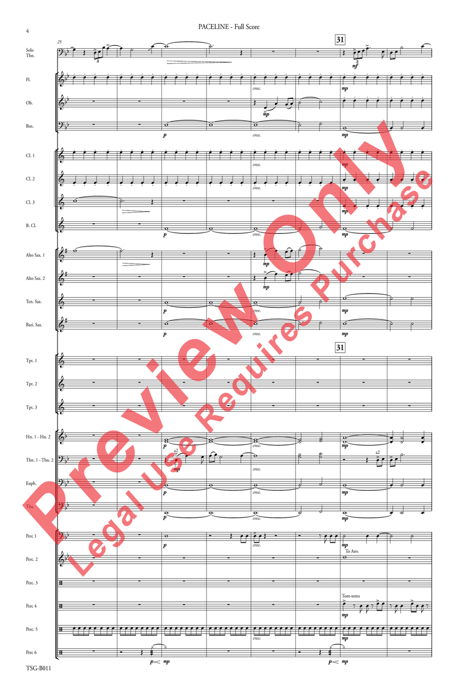 Paceline Paceline Concert Band scores gallery preview page 6