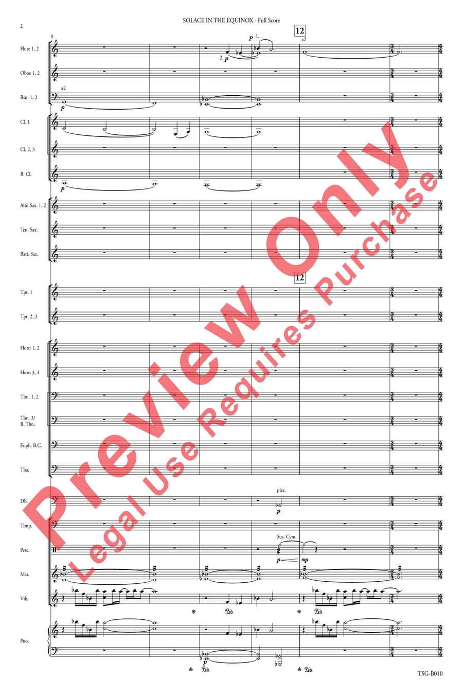 Solace in the Equinox Solace in the Equinox Concert Band scores gallery preview page 4
