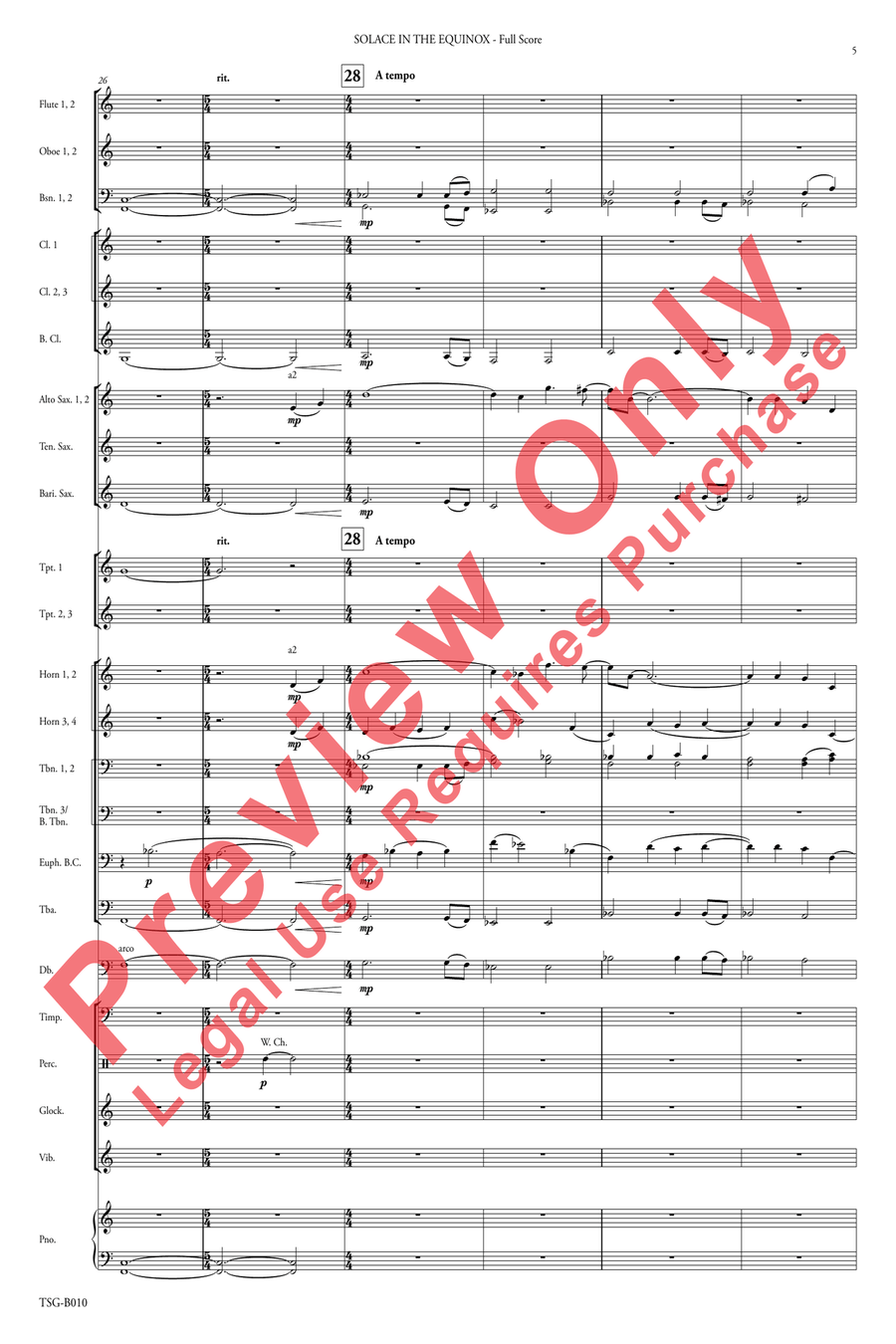 Solace in the Equinox Solace in the Equinox Concert Band scores gallery preview page 7