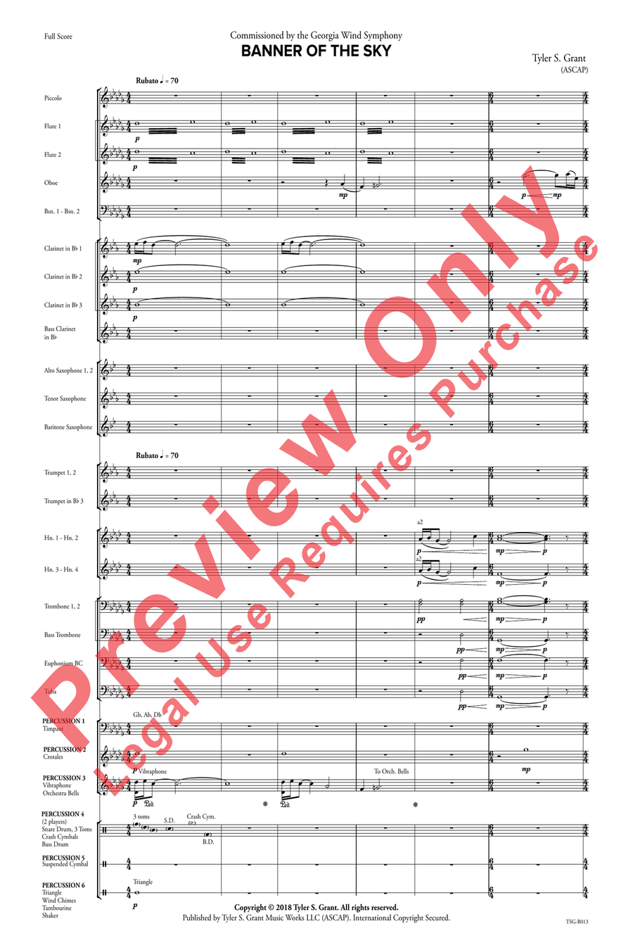 Banner of the Sky Banner of the Sky Concert Band scores gallery preview page 3