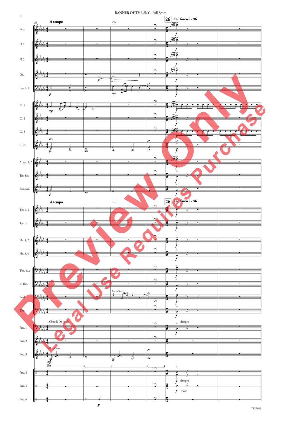 Banner of the Sky Banner of the Sky Concert Band scores gallery preview page 7