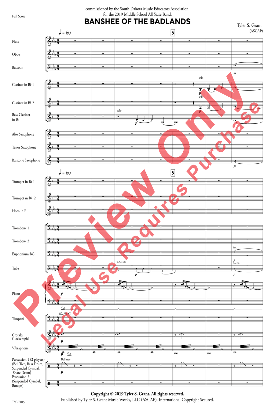 Banshee of the Badlands Banshee of the Badlands Concert Band scores gallery preview page 3
