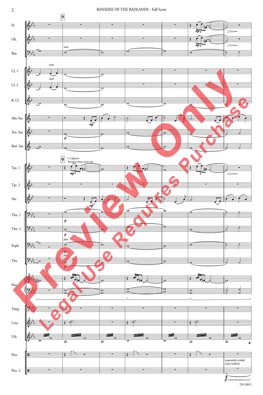 Banshee of the Badlands Banshee of the Badlands Concert Band scores gallery preview page 4