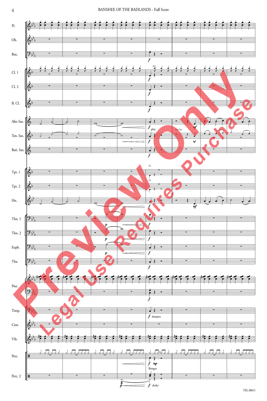 Banshee of the Badlands Banshee of the Badlands Concert Band scores gallery preview page 6