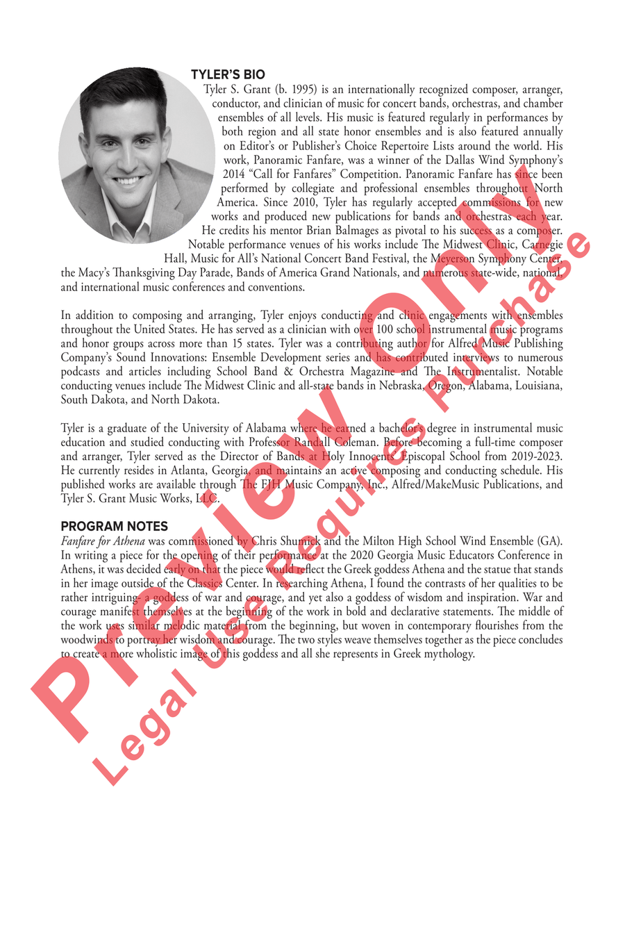 Fanfare for Athena Fanfare for Athena Concert Band scores gallery preview page 2