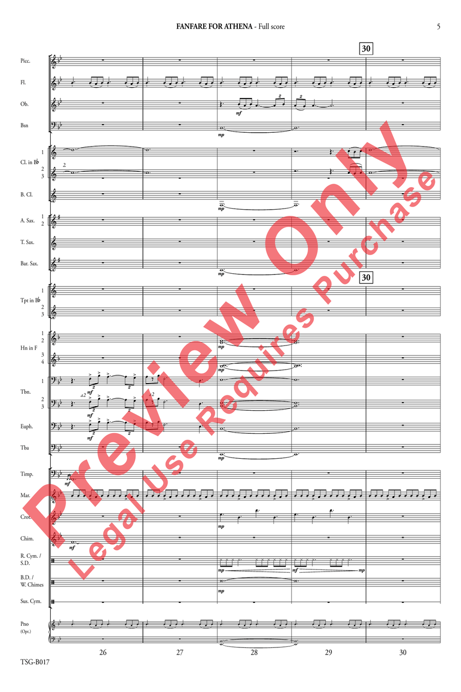 Fanfare for Athena Fanfare for Athena Concert Band scores gallery preview page 7