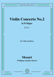 Mozart-Violin Concerto No.2 in D Major,K.211,for Violin and Piano mini preview