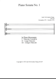 Piano Sonata No. 1