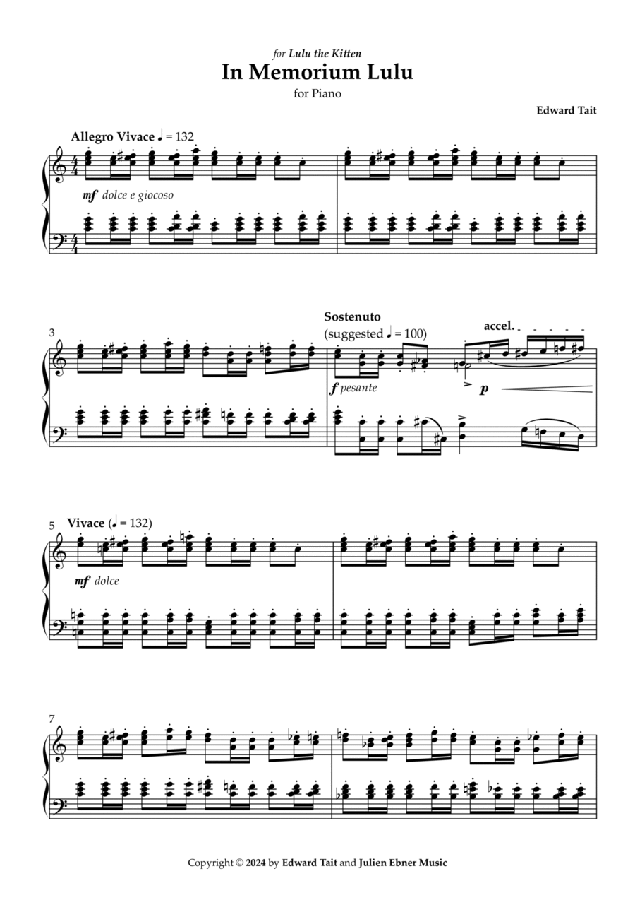 In Memorium Lulu (Op. 31) Piano Solo scores gallery preview page 1