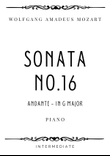 Mozart - Andante from Piano Sonata No. 16 in C Major - Intermediate