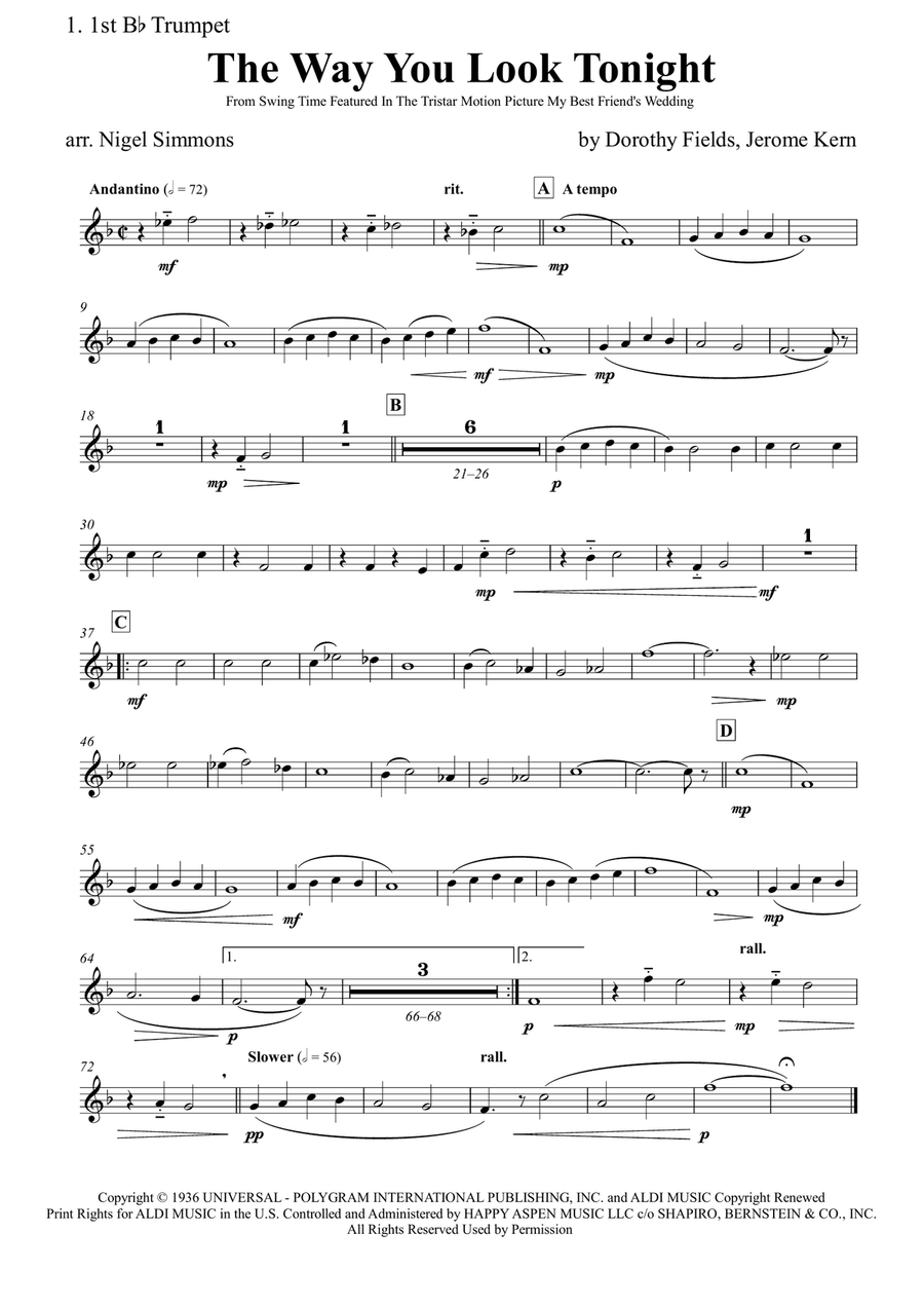The Way You Look Tonight The Way You Look Tonight Brass Quintet scores gallery preview page 4