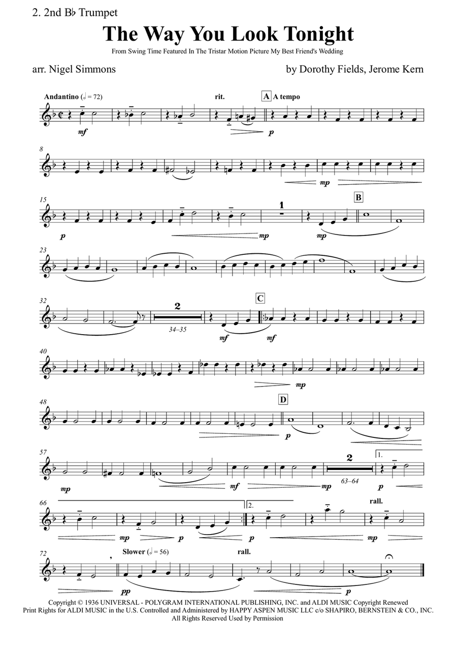The Way You Look Tonight The Way You Look Tonight Brass Quintet scores gallery preview page 5