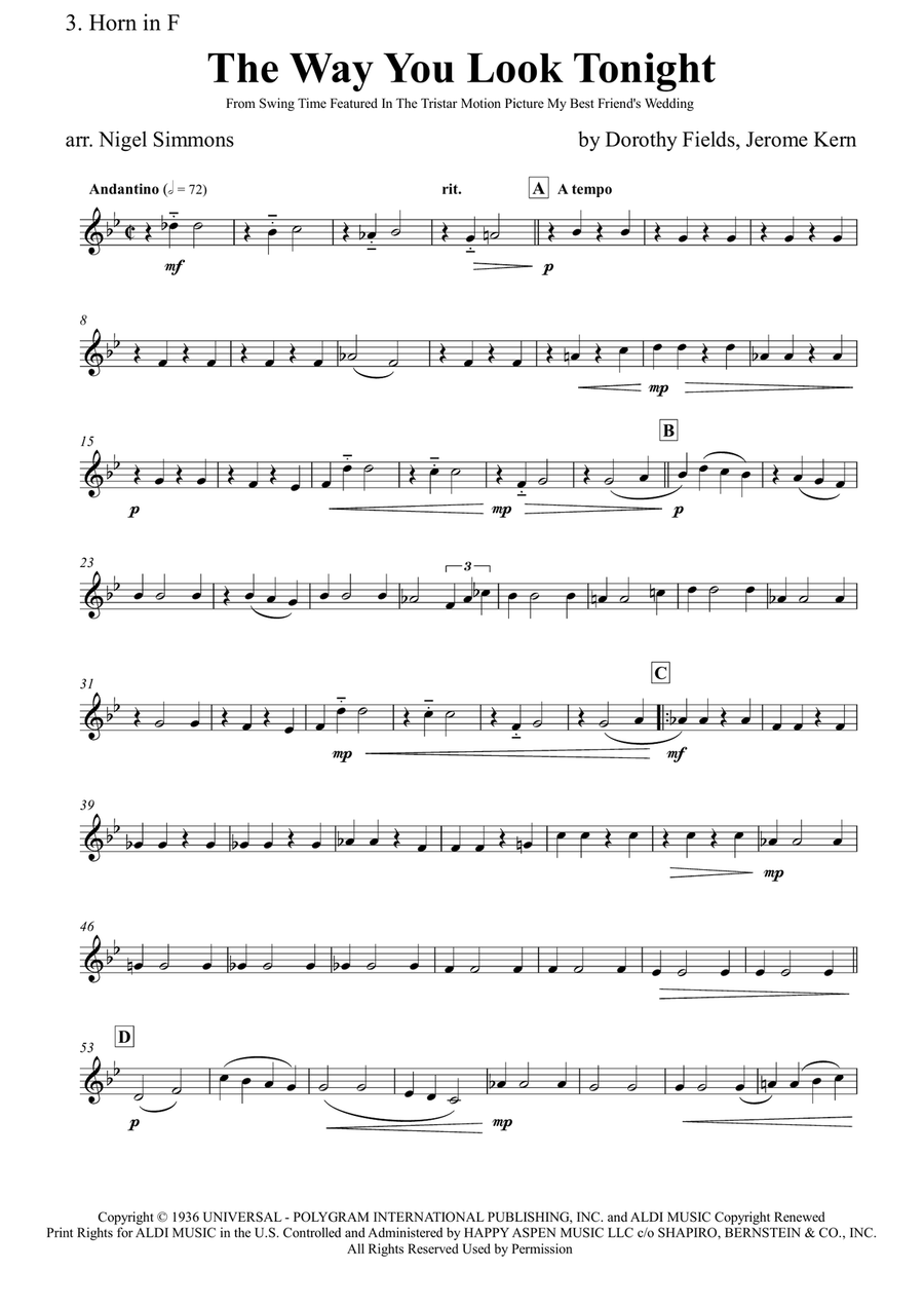 The Way You Look Tonight The Way You Look Tonight Brass Quintet scores gallery preview page 6