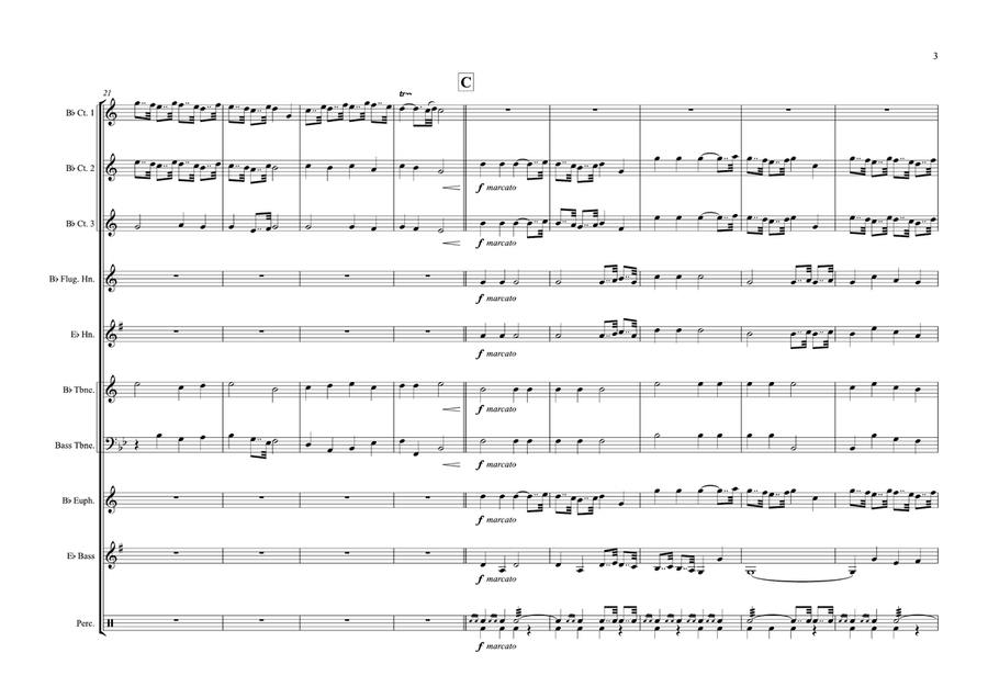 Trumpet Tune & Bell Symphony Brass Ensemble scores gallery preview page 5