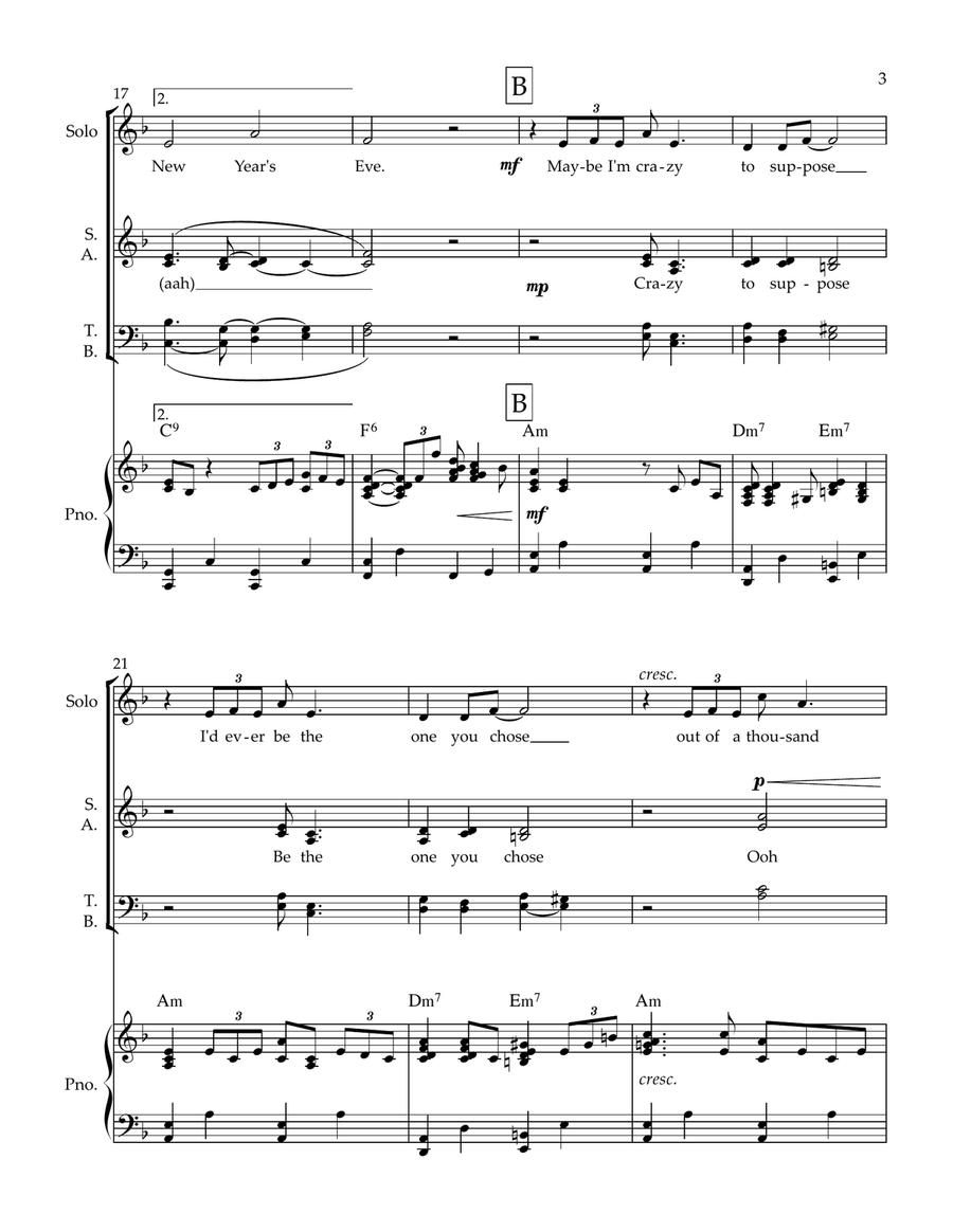 What Are You Doing New Year's Eve? 4-Part scores gallery preview page 4