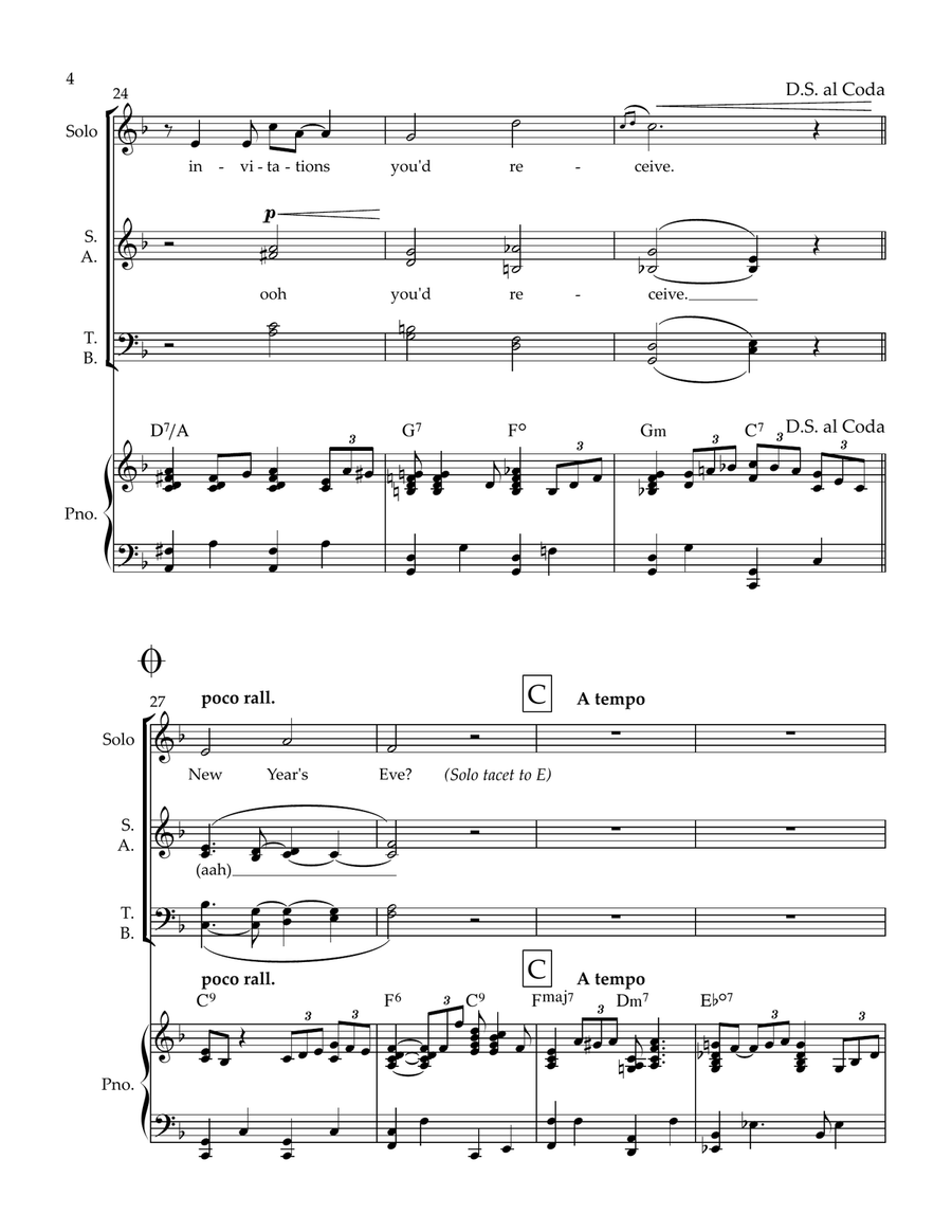 What Are You Doing New Year's Eve? 4-Part scores gallery preview page 5