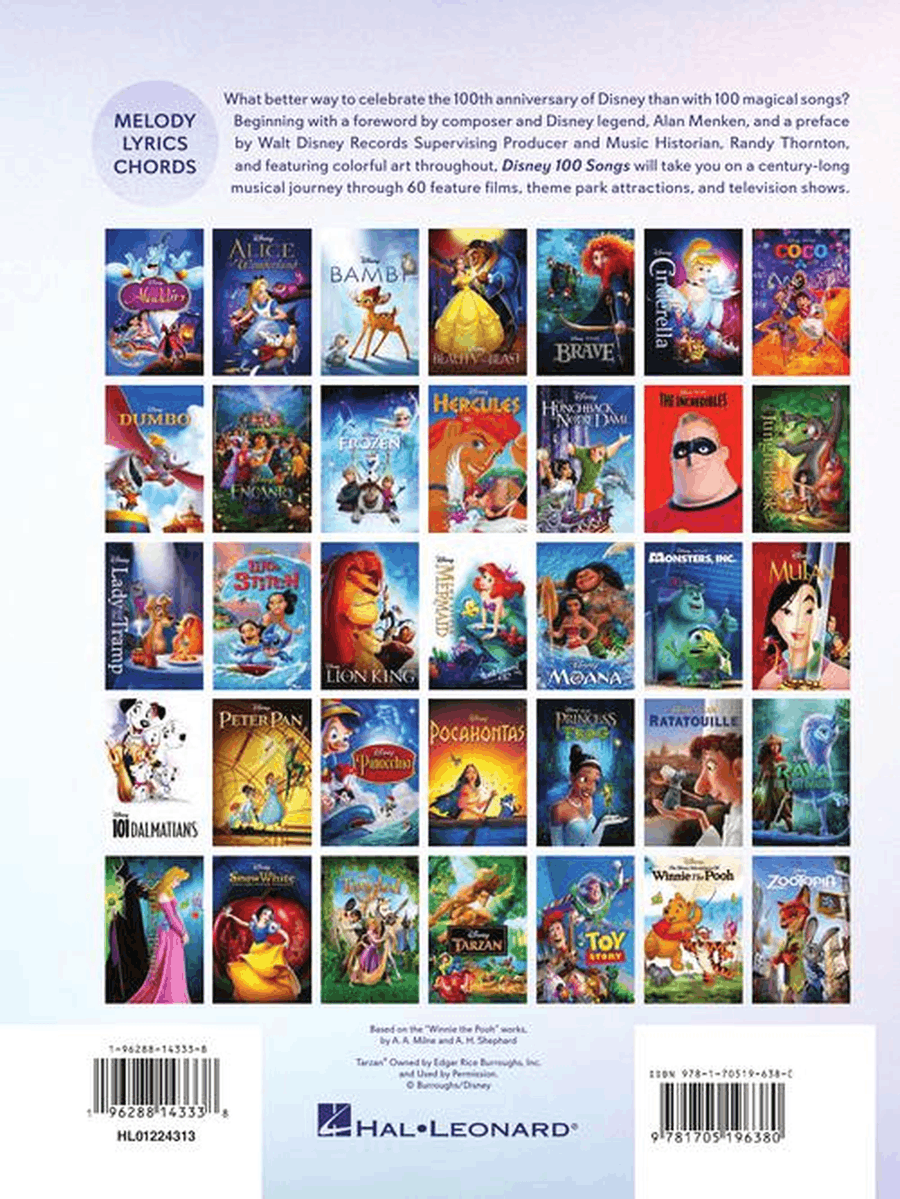 Disney 100 Songs Piano scores gallery preview page 20