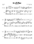 Handel Air in Bb major for Clarinet and Piano, HMV 469